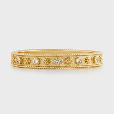 Berry Gem Classic Hinged Bangle - Clear Cubic Zirconia