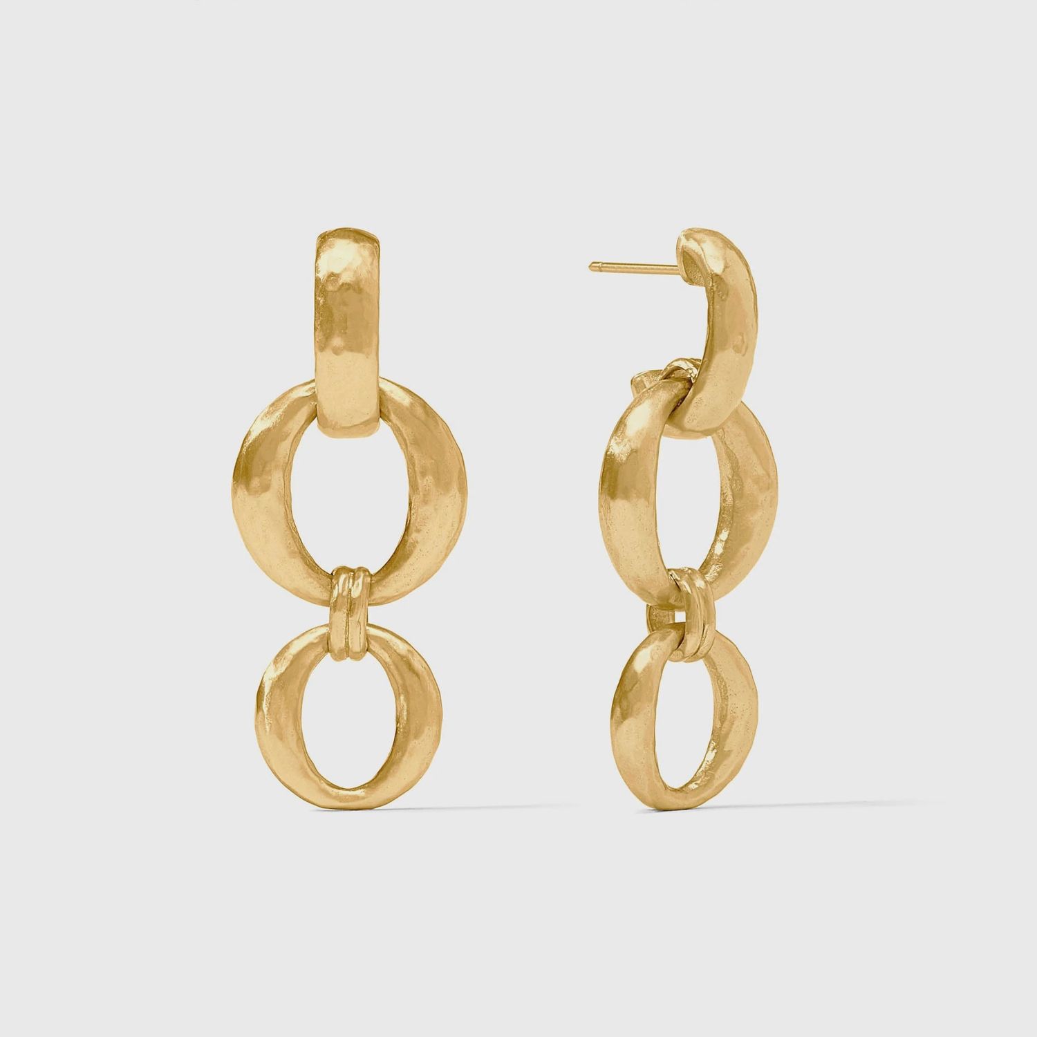Julie Vos Solara Orbit Post Earrings 24K Gold Plate 1.9", Colour: Gold