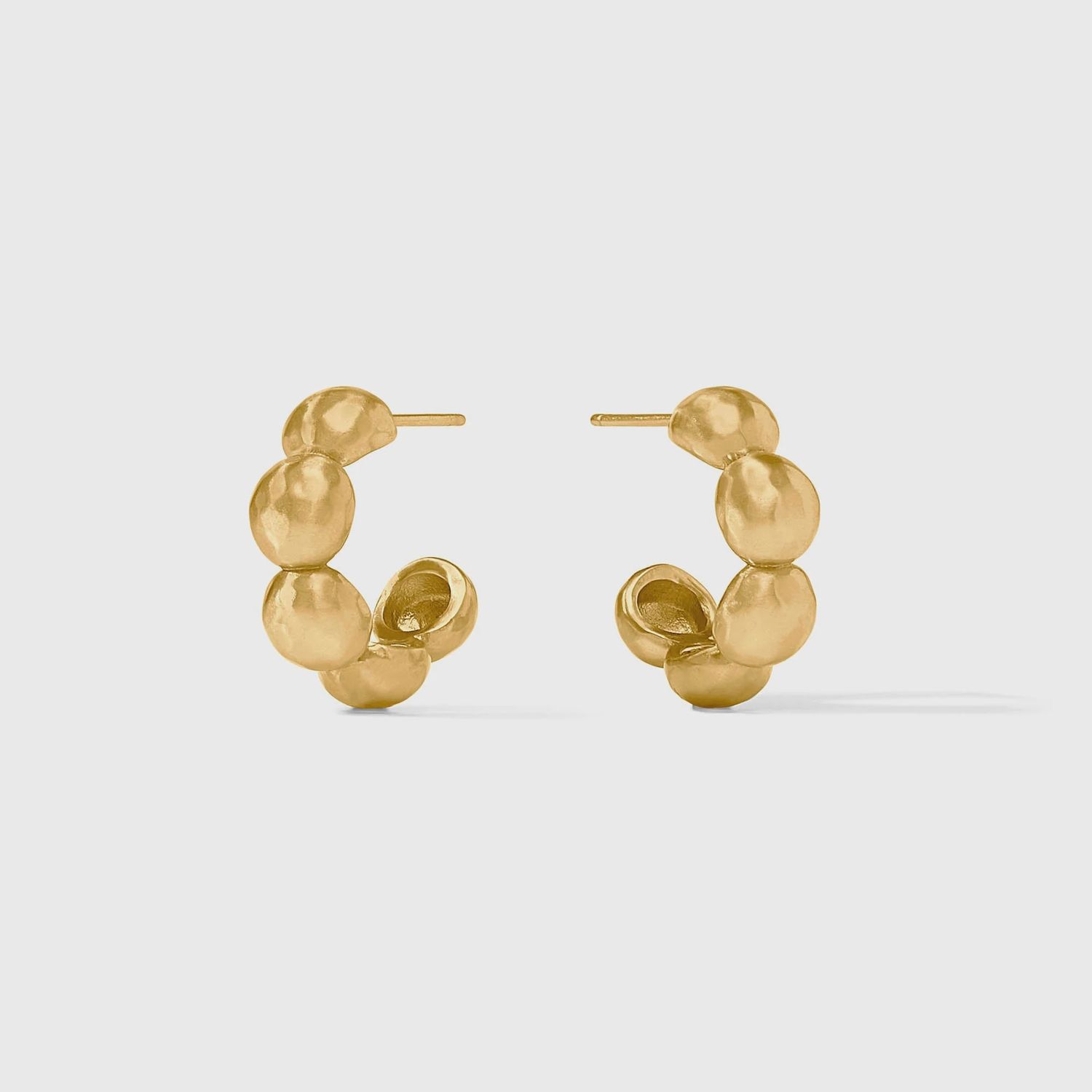 Julie Vos Solara Nova 24K Gold Plate Hoop Earrings, Colour: Gold, Size: Small