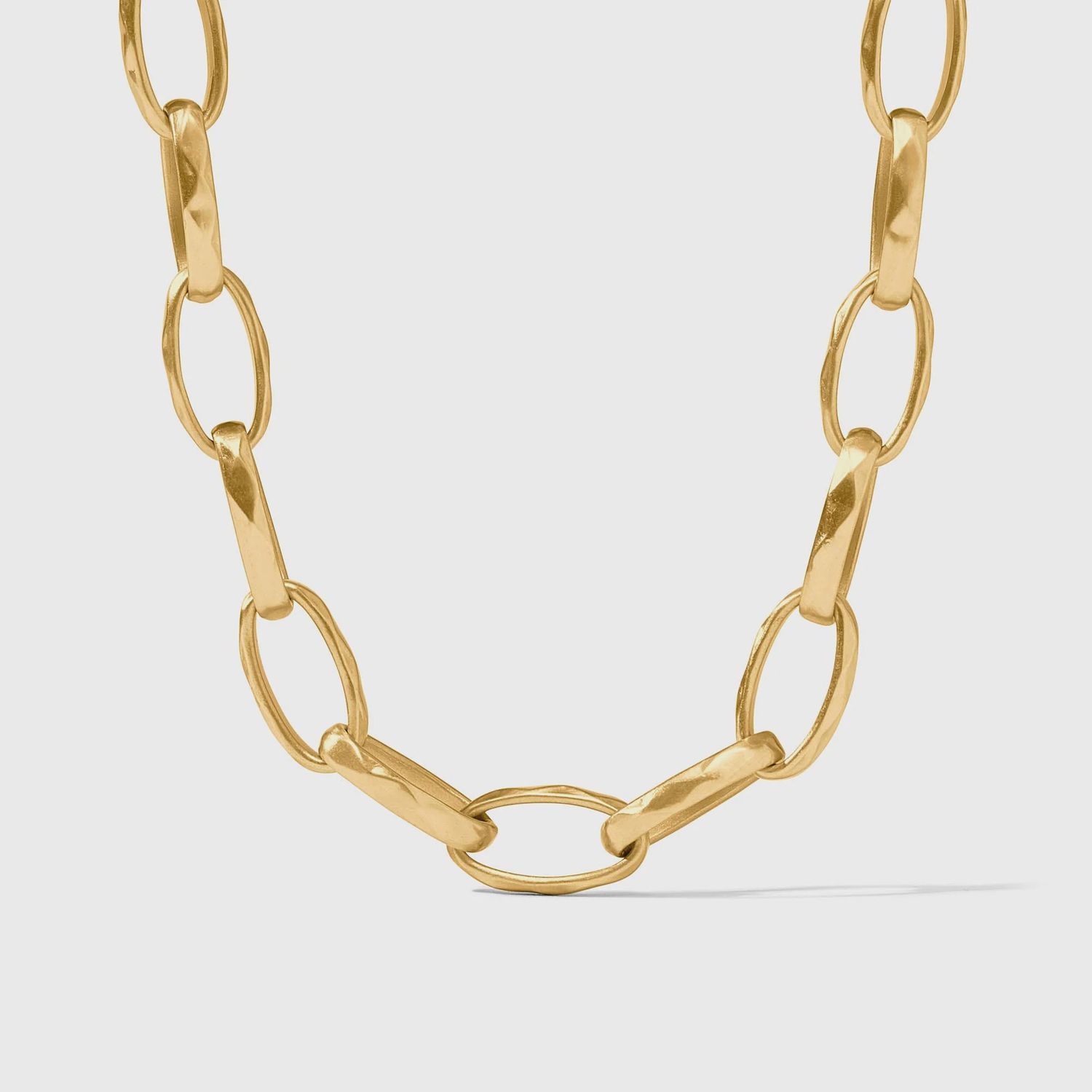 Julie Vos Solara Link Necklace 24K Gold Plate Adjustable 20", Colour: Gold