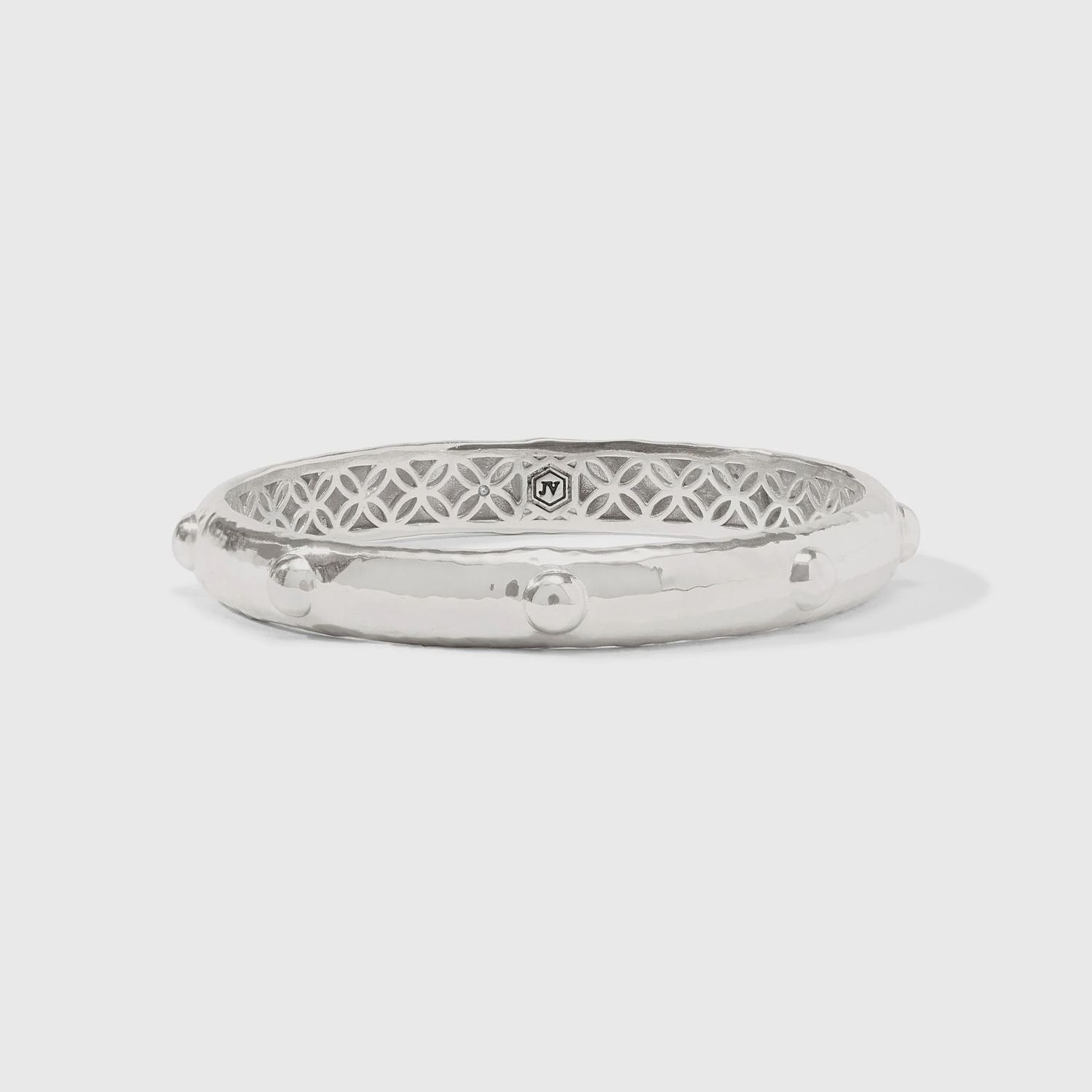 Julie Vos Solara Tarnish-Free Silver Plate Bangle Bracelet, Colour: Silver, Size: Small