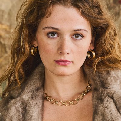 Cleopatra Grande Link Necklace, 16"+2'' - Gold