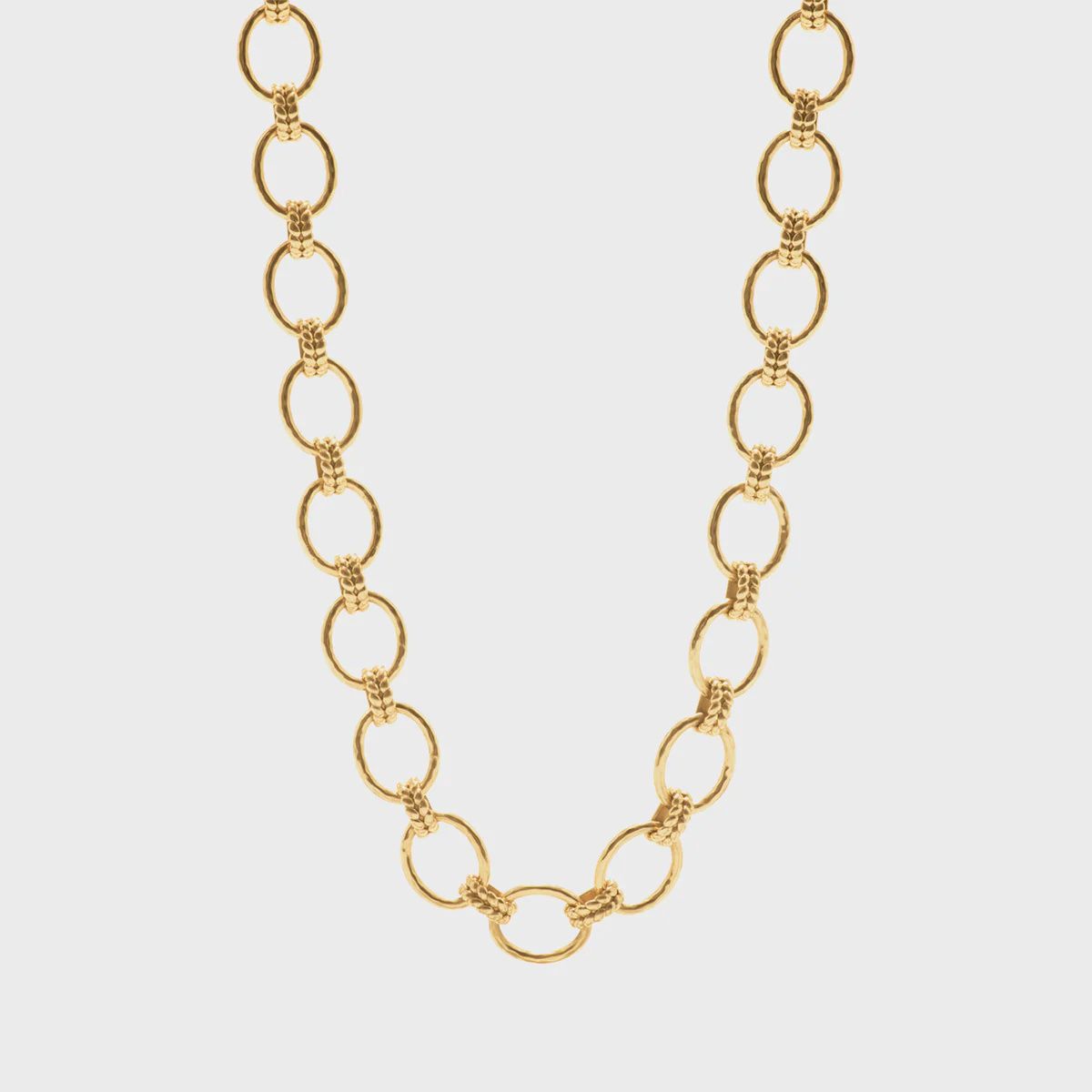 Cleopatra Grande Link Necklace, 16"+2'' - Gold