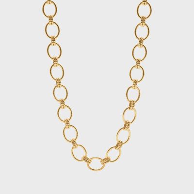 Cleopatra Grande Link Necklace, 16"+2'' - Gold