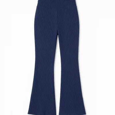 Z Supply Dawn Smocked Waist Flare Pant High Rise Full Length