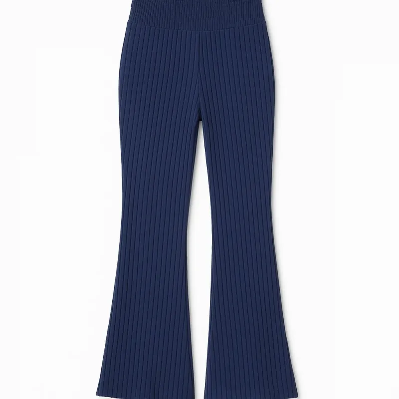 Z Supply Dawn Smocked Waist Flare Pant High Rise Full Length