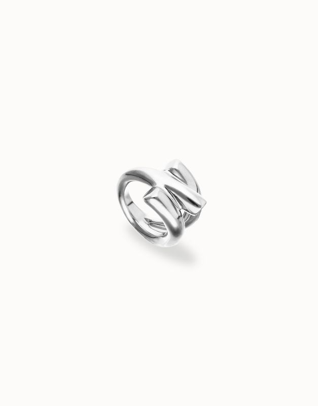 Roots Three Intertwined Organic Shapes Ring