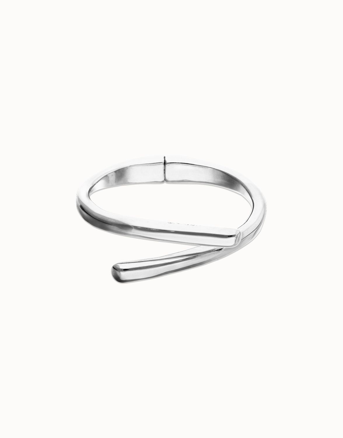 Uno de 50 Roots Collection Intertwined Organic Shapes Bangle Bracelet, Colour: Silver, Size: M