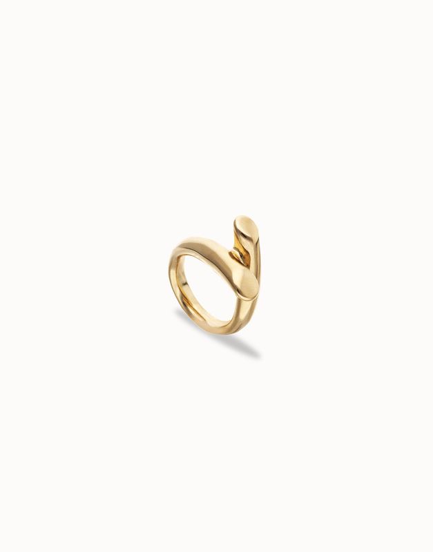 Roots Two Intertwined Organic Shapes Ring