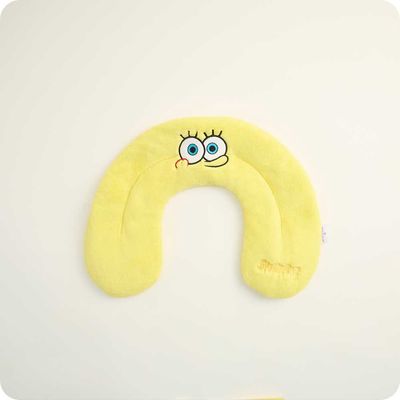 Warmies SpongeBob microwavable neck wrap in lavender plush fabric, displayed against a neutral background