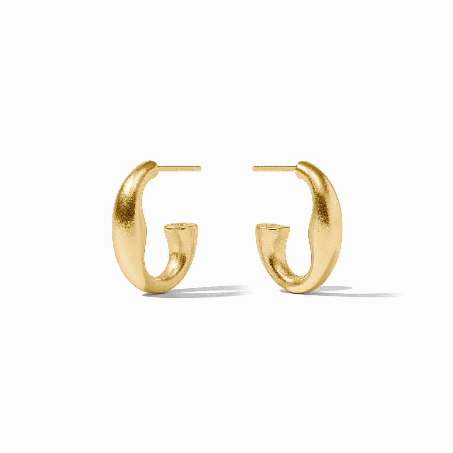 Julie Vos Laguna 24K Gold Plate Hoop Earrings, Post Back, 3 Sizes, Size: Small