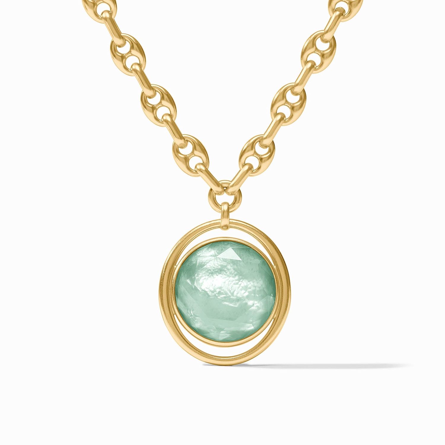 Laguna Statement Necklace, Colour: Iridescent Aquamarine Blue