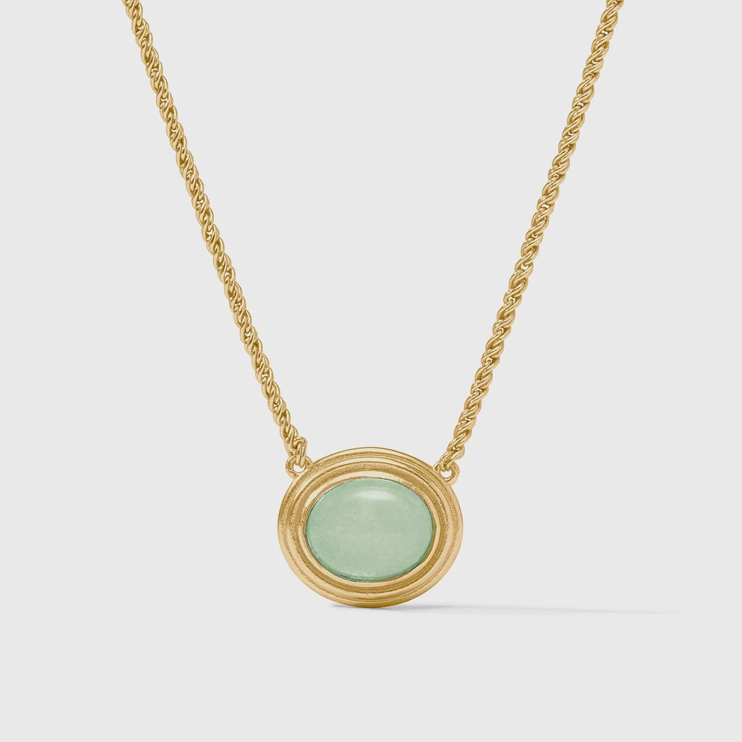 Portofino Solitaire Necklace, Colour: Aqua Jade