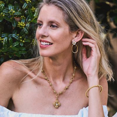 Berry Clover Teardrop Earrings - MOP
