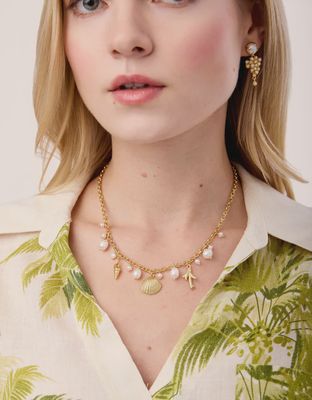 Seashore Petite Necklace 17" Pearl