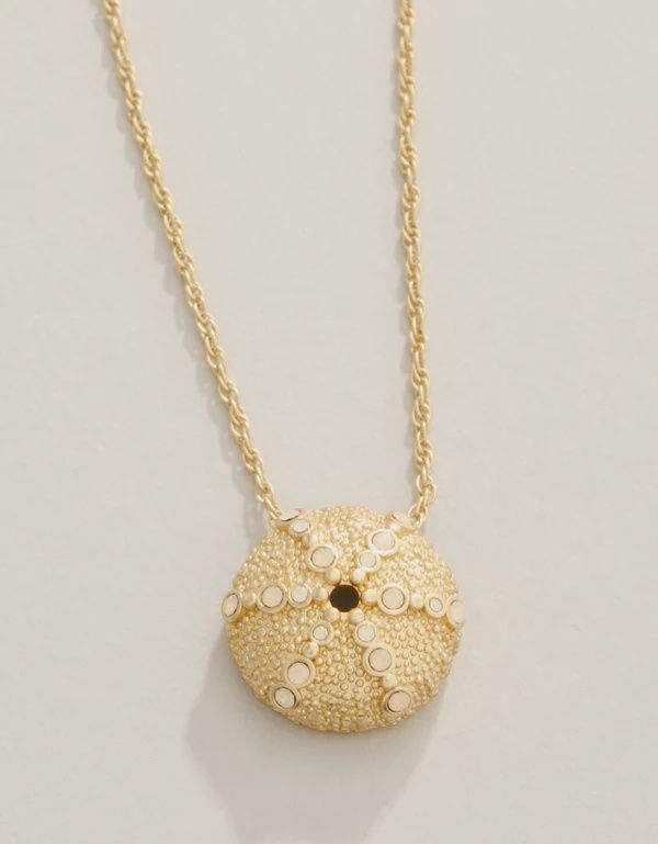 Sea Urchin Necklace 18" White Opal