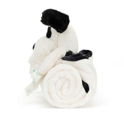 Jellycat Rufferty Puppy Black &amp; Cream Blankie