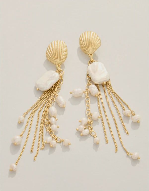 Pearl Party Shell Earrings Pearl