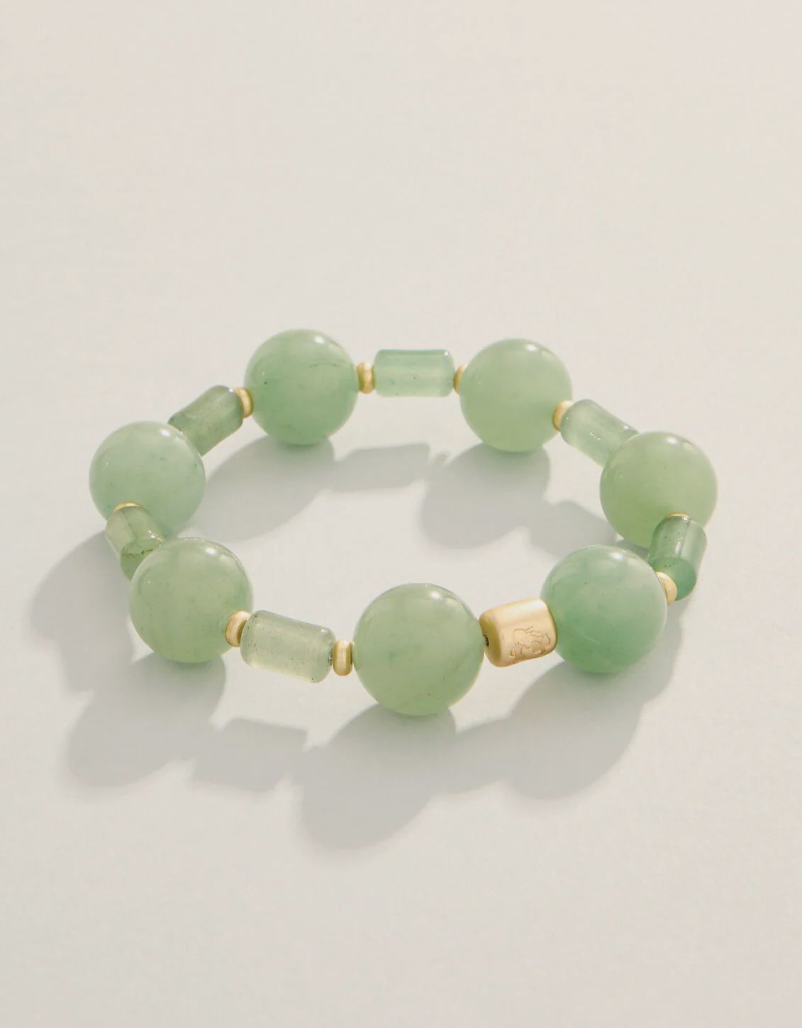 Castillo Stretch Bracelet 14mm Green Aventurine