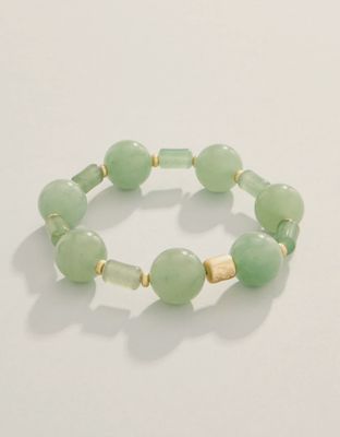 Castillo Stretch Bracelet 14mm Green Aventurine