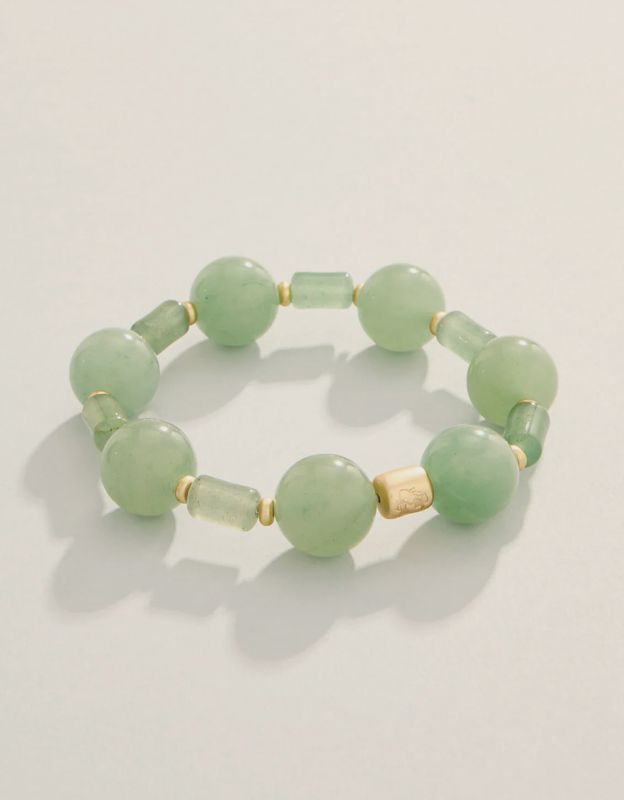 Castillo Stretch Bracelet 14mm Green Aventurine