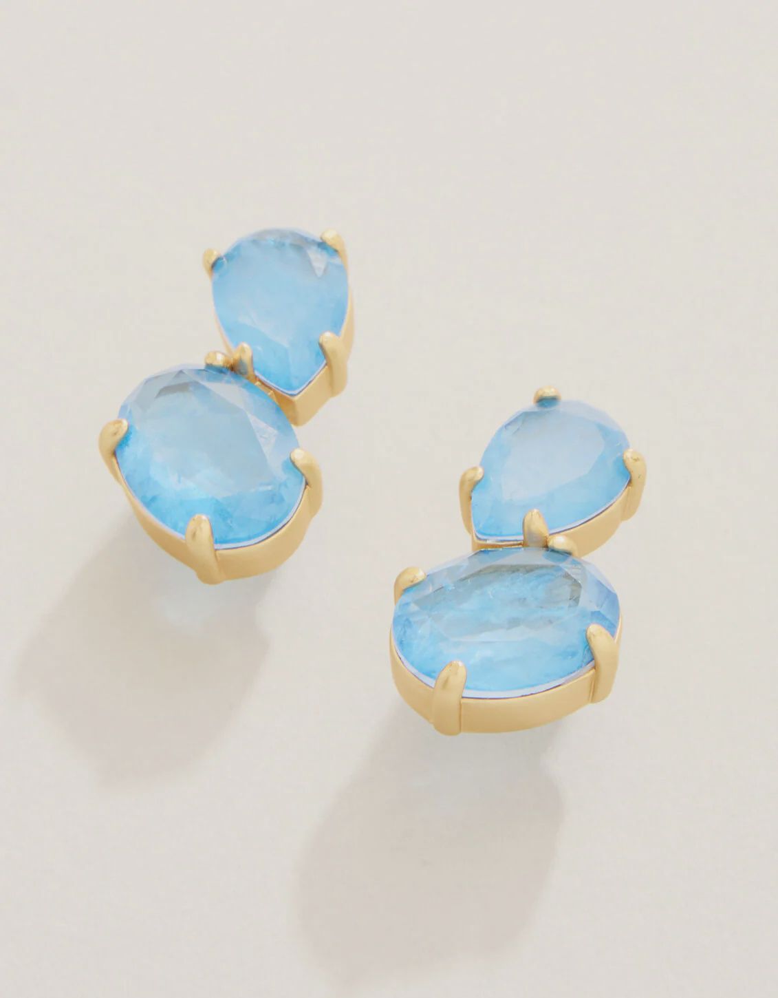 Naiad Dewdrop Stud Earrings Blue