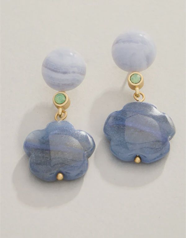 Flagler Stone Earrings Blue