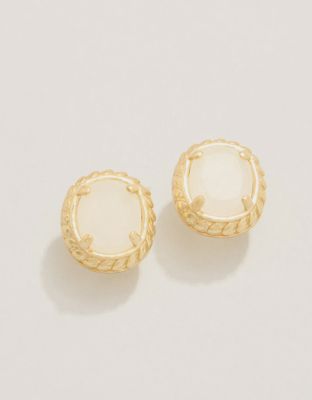 Karina Stud Earrings White