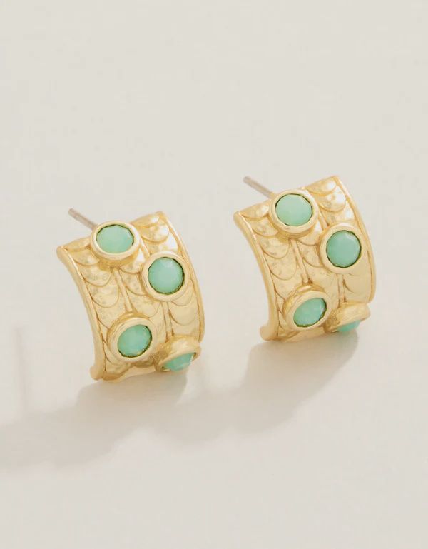 Karissa Hoop Earrings Sea Foam