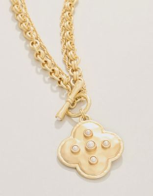 Estate Toggle Necklace 18" Pearl