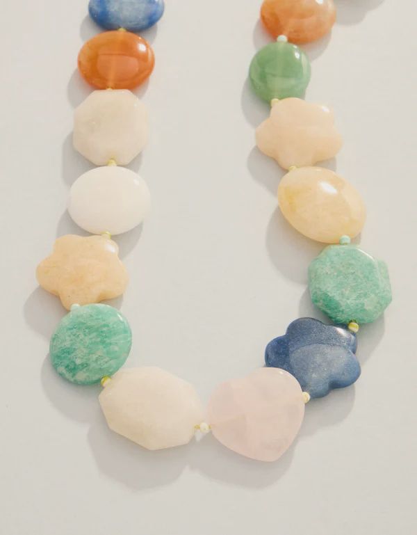 Flagler Stone Necklace 18" Multi