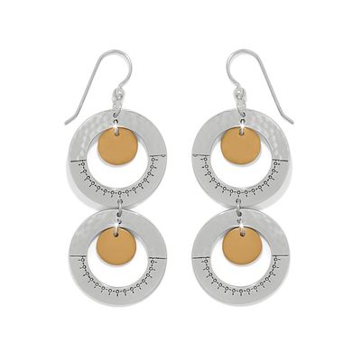Palm Canyon Two Tone French Wire Earrings