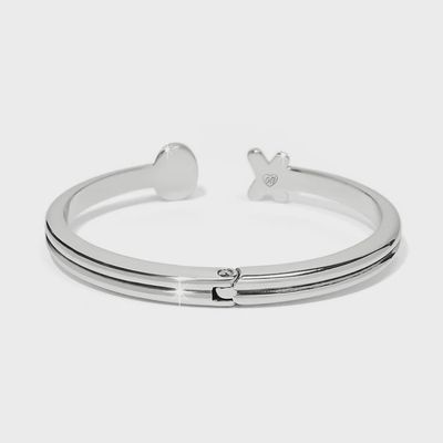 Hugs &amp; Kisses Open Hinged Bangle