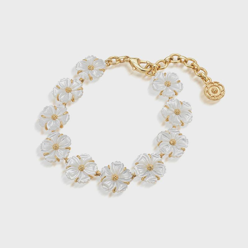 Mermaid Garden Petite Riviere Bracelet, 7" - MOP
