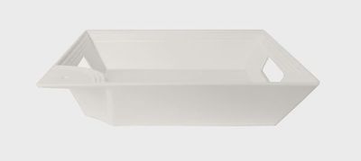 Nora Fleming square melamine serving tray in 12x12 inch size displayed against a neutral background in studio lighting