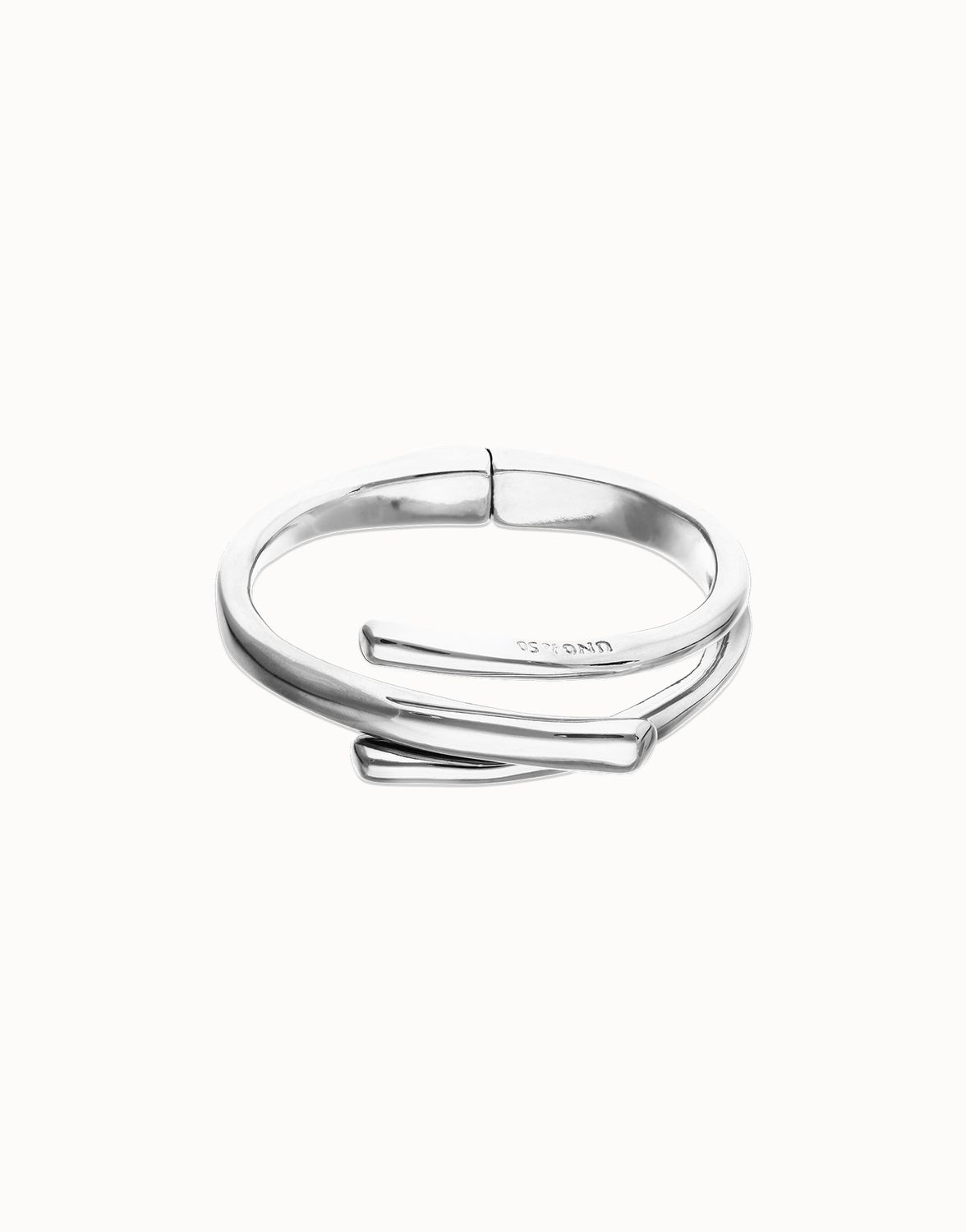 Roots Bangle with Three Intertwined Organic Shapes Bracelet, Colour: Silver