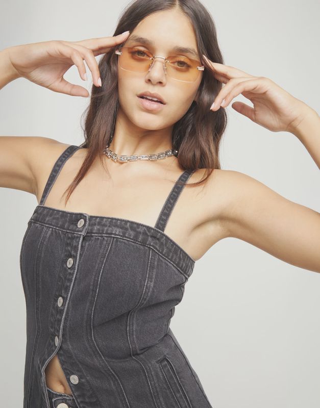 Uno de 50 Mixed Square Link Chain Necklace Roots Collection