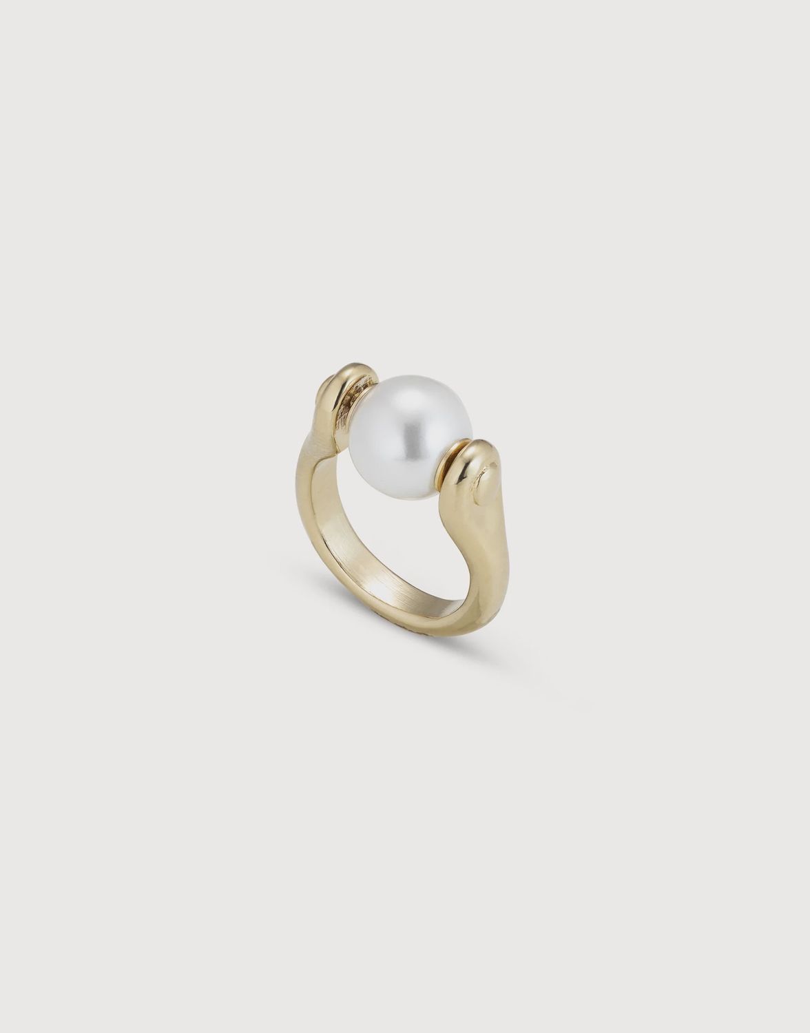 Uno de 50 Pearlmoon 18K Gold-Plated Blue Amazonite Ring, Size: 15