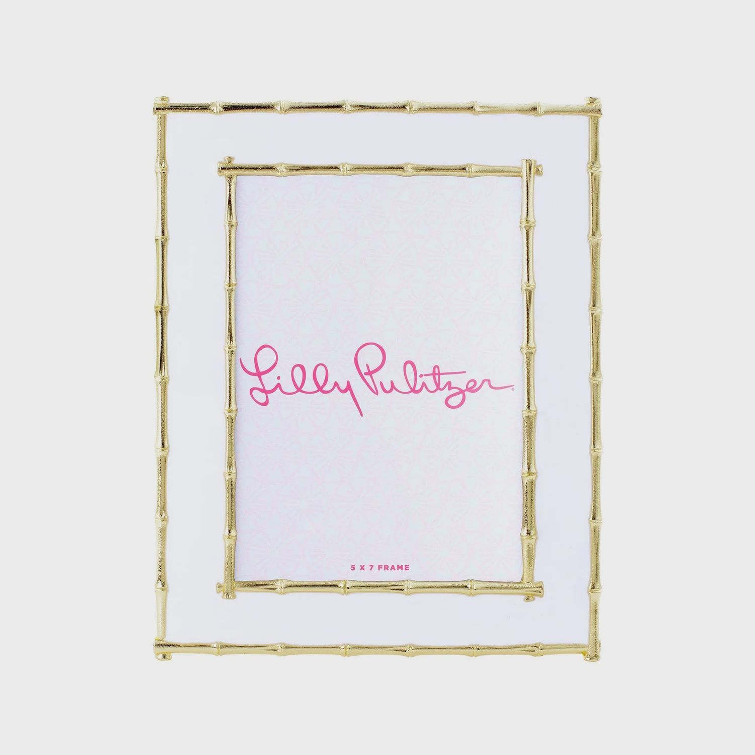 LILLY PULITZER Large Picture Frame, Colour: Bamboo Enamel White