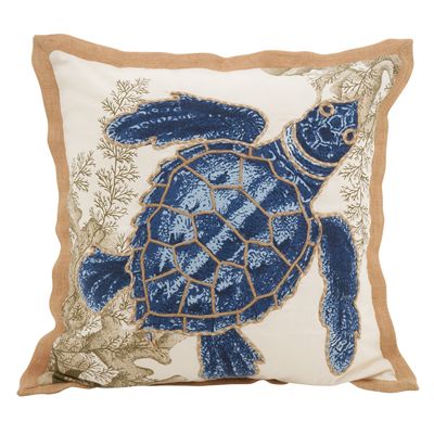 Sea Turtle Pillow - Down Filled