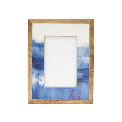 Ocean Painted And Wood Photo Frame