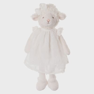 Bukowski Bears Molly Plush Lamb Toy White Fleece Dressed