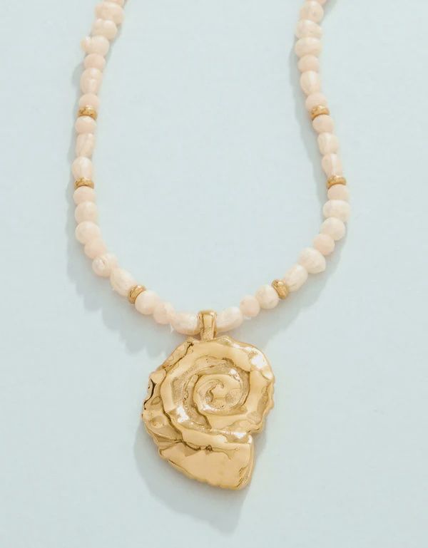 Harp Shell Necklace 18" Pearl