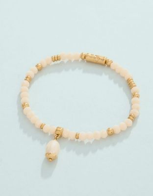Harbor Island Stretch Bracelet 4mm Cream