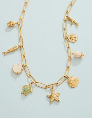 Seashore Charm Necklace 18"