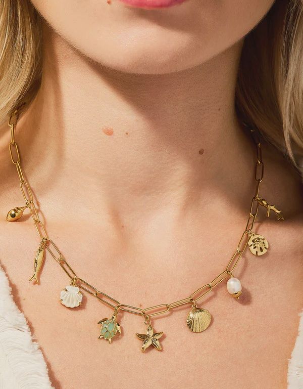 Seashore Charm Necklace 18"