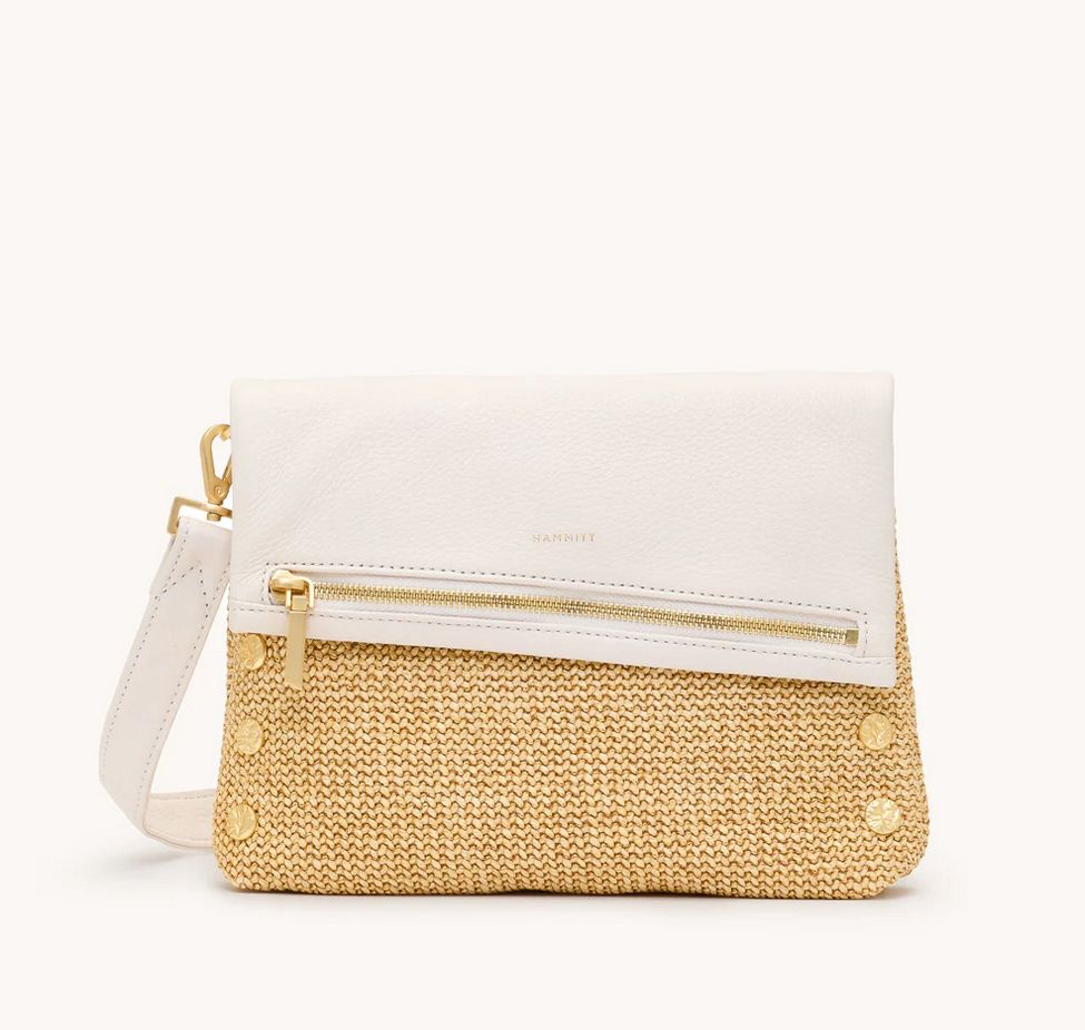 VIP Med - Calla Lily White Raffia/Brushed Gold Hammered