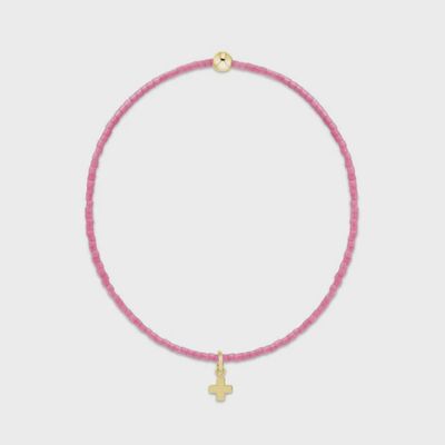 ENEWTON Hope Classic Bubblegum Bracelet Small Gold Cross Charm