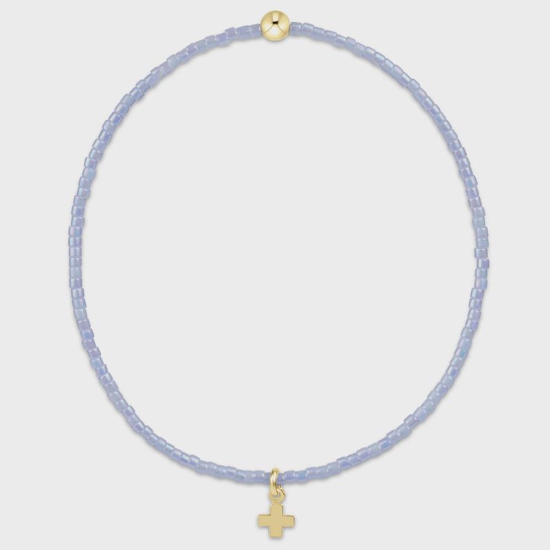 Hope Classic Ocean Mist Bracelet - Signature Cross Small Gold Charm