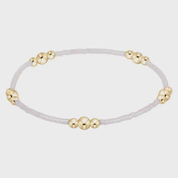 Hope Purpose Gold Bracelet - Silky White
